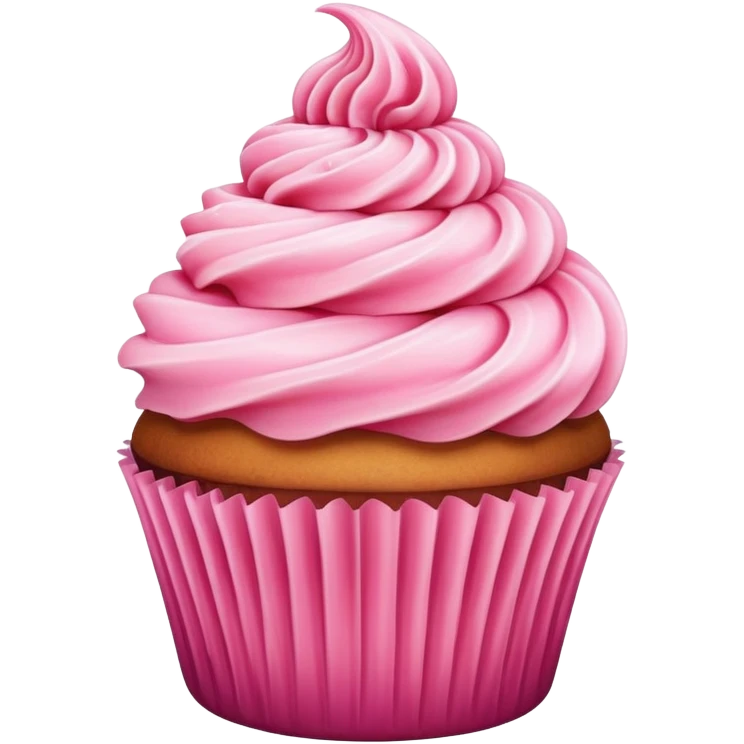 Cupcake with pink icing emoji
