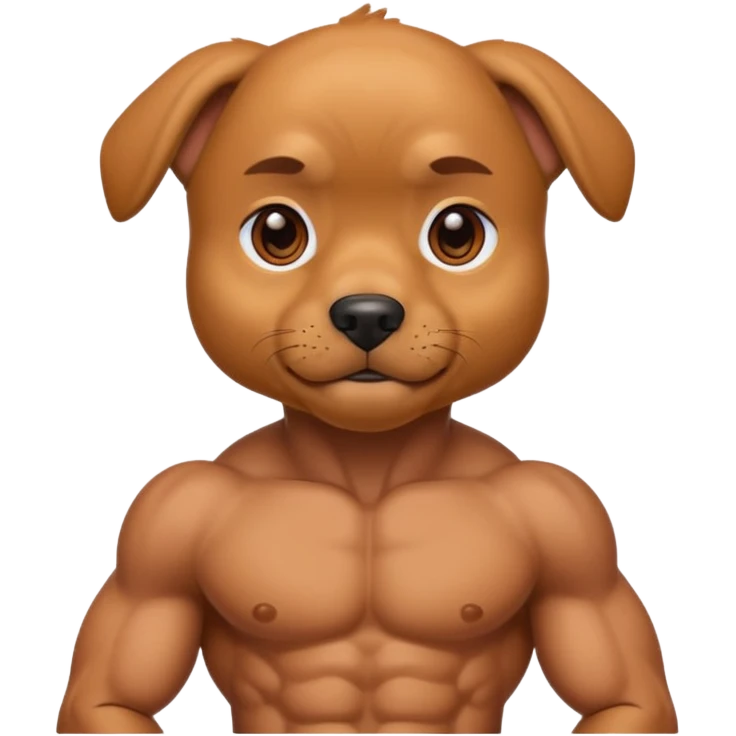 Can you make a hot sexy make puppy with abs emoji