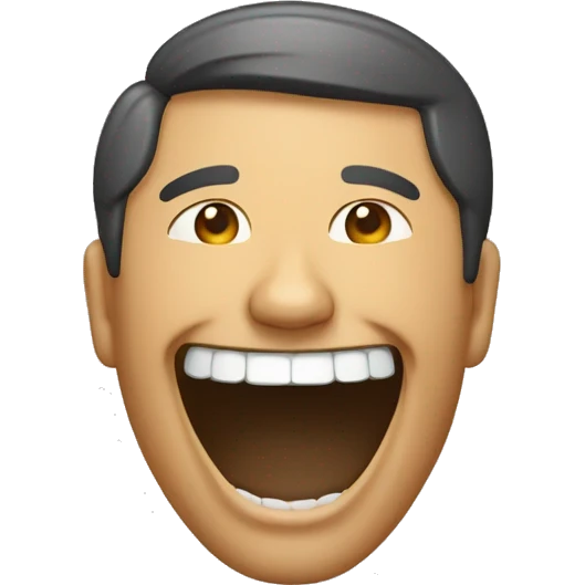 Un hombre chino con dientes muy grandes  emoji