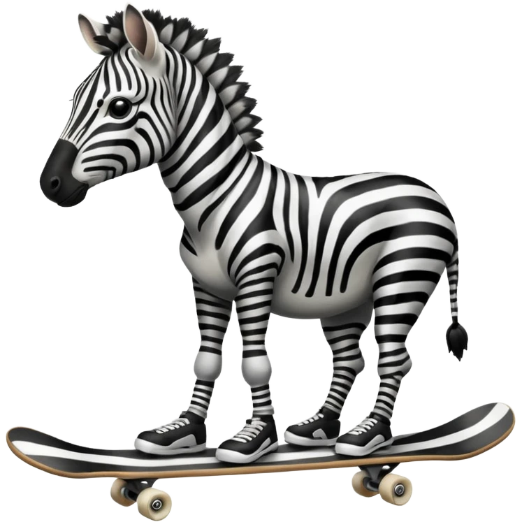 skater zebra emoji