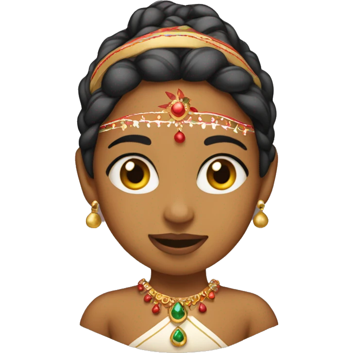 Indian gurl with Christmas fit  emoji