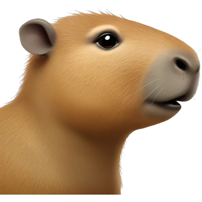 capybara baby looking left emoji