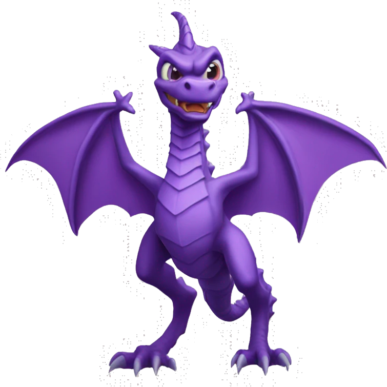 Playstation one style Spyro the dragon fire attack emoji