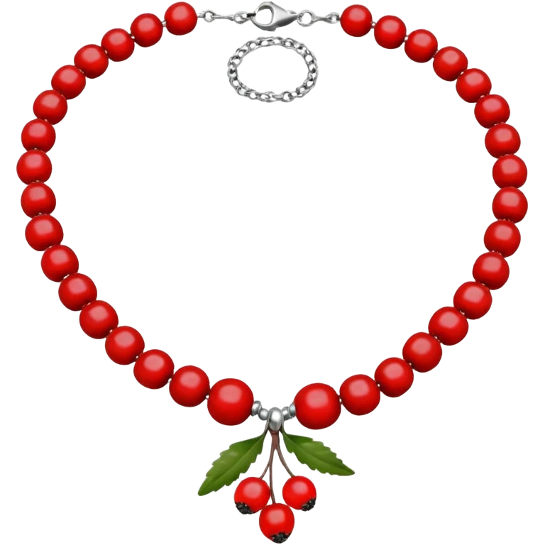 rowan/mountain ash berries ans necklace emoji