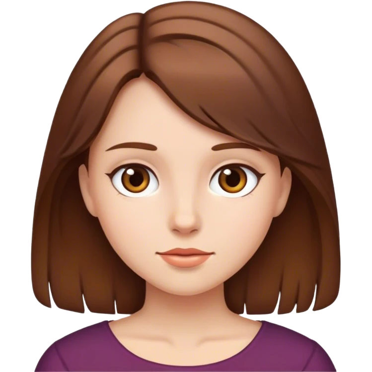 Girl and Brown hair  emoji