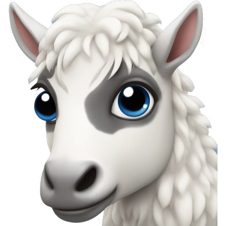 Cabra branca olho azul emoji