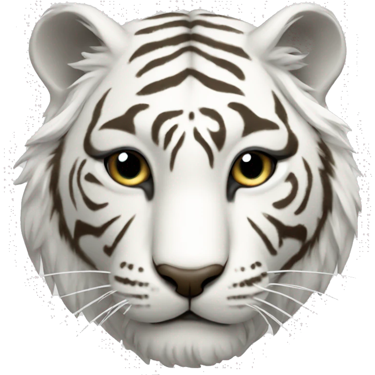 white boho tiger with muoth open  emoji