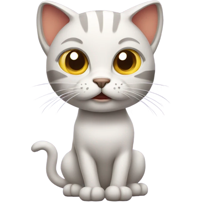 cat with muscles standing emoji