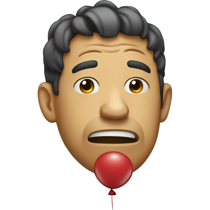Crying guy popping a balloon  emoji