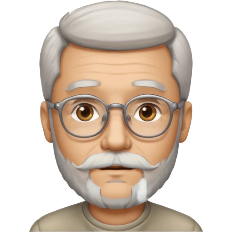"viejito joven con lentes y barba con pocas canas emoji