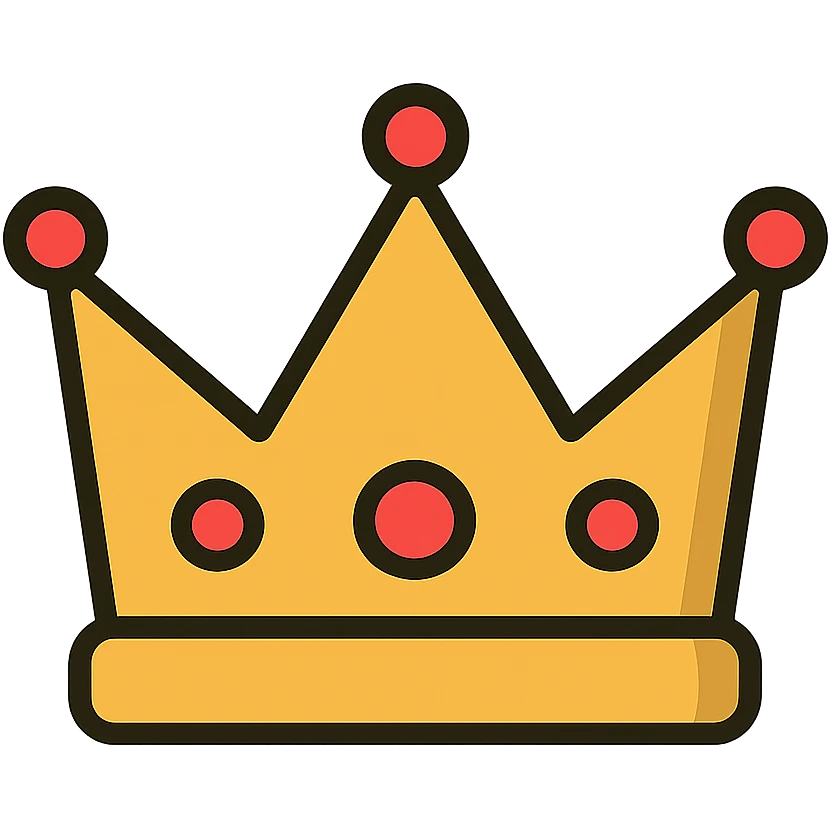 flat toon style crown emoji