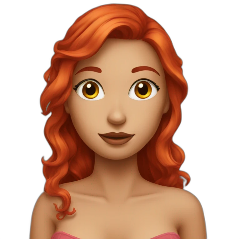 Sexy red hair girl  emoji