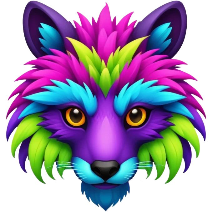 Dark bright neon colorful edgy exotic Fakémon-Pokémon-Vernid-creature emoji