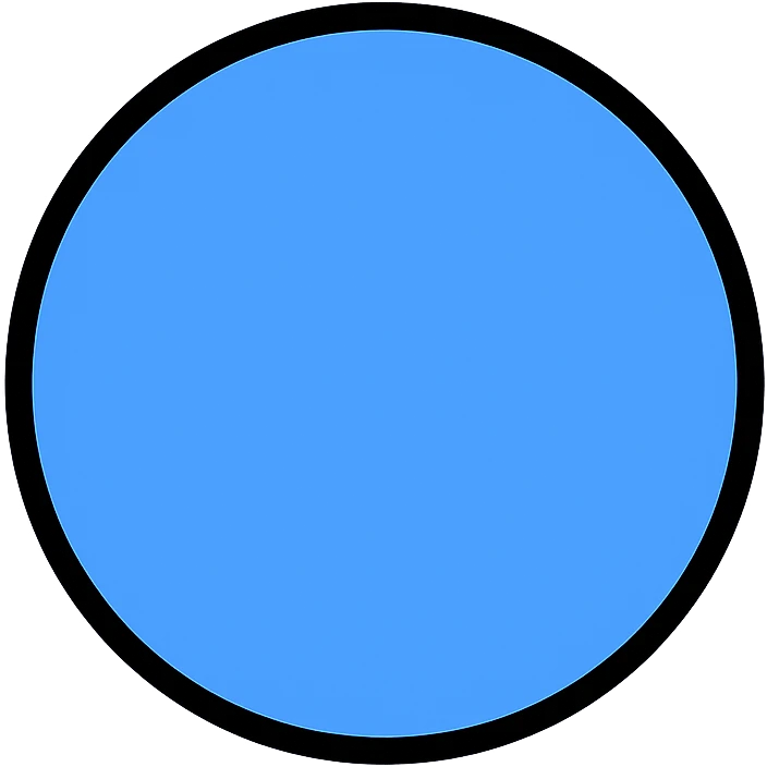 flat blue circle icon emoji