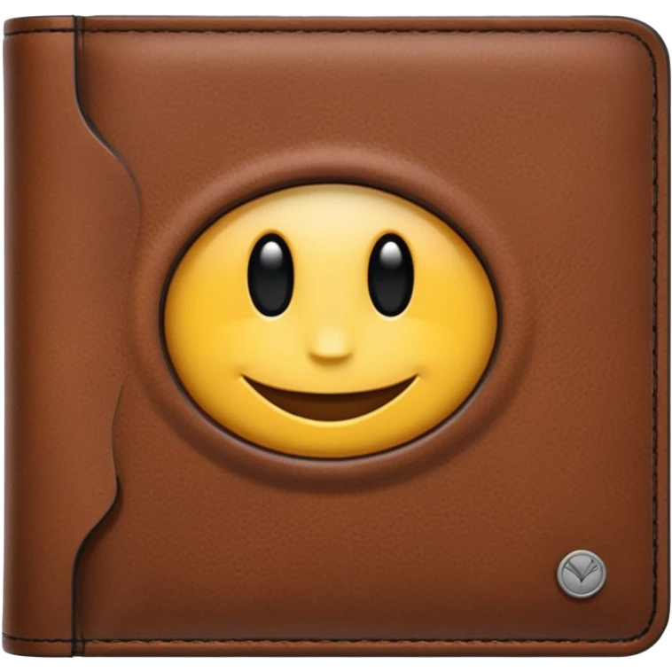 Bi-fold wallet – classic foldable leather wallet.
 emoji