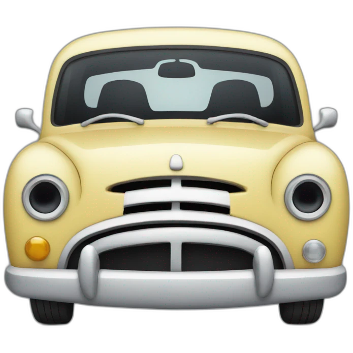  automobile surprised face emoji
