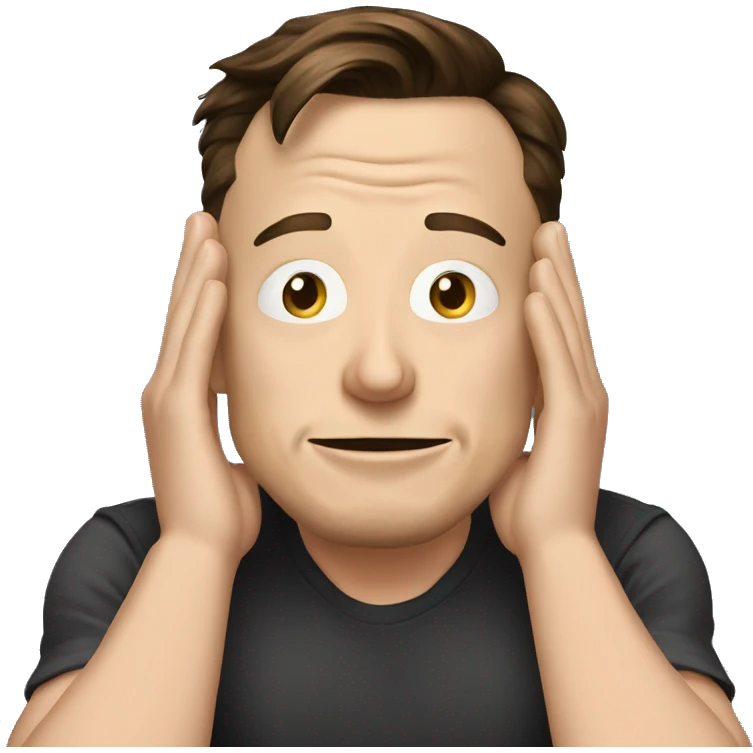 elon musk head in hands emoji