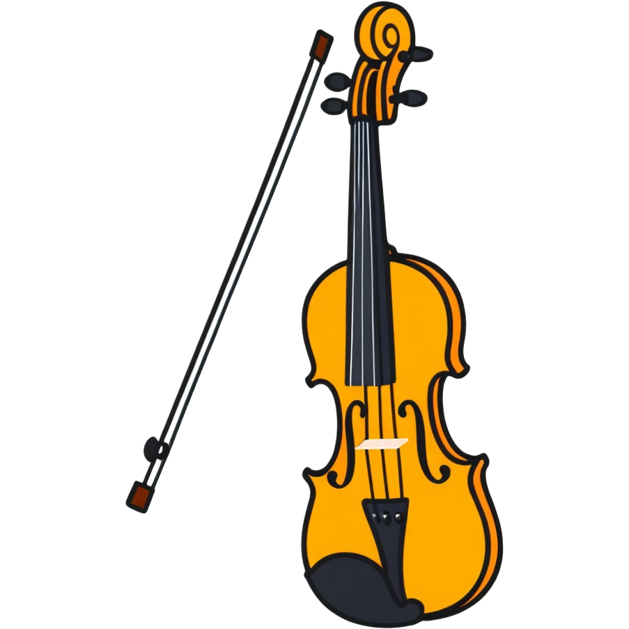 cartoon violin emoji