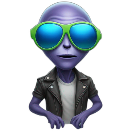alien with sunglasses emoji