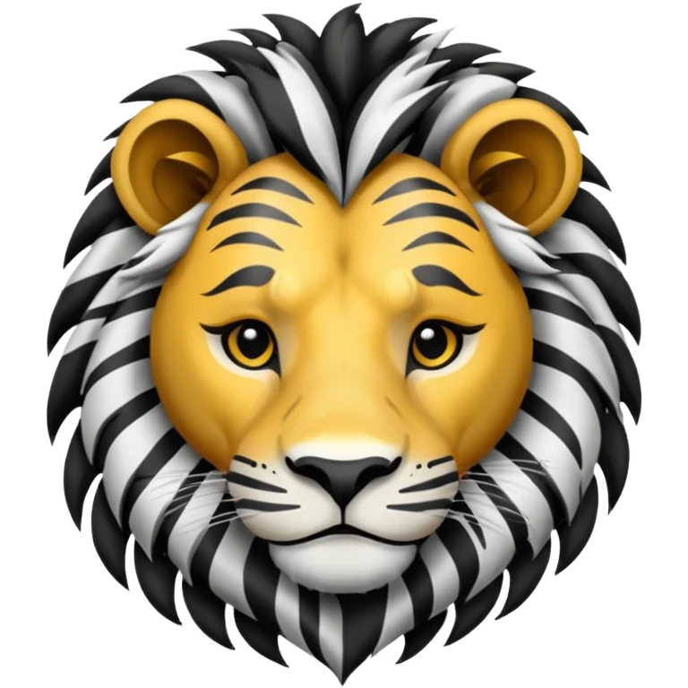 Create lion with body of zebra emoji