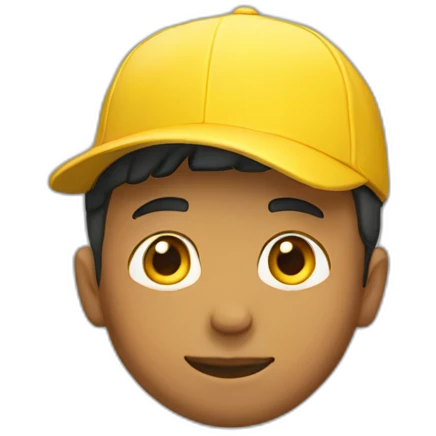 Boy wearing Yellow cap emoji