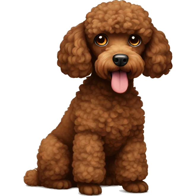 Brown Poodle emoji