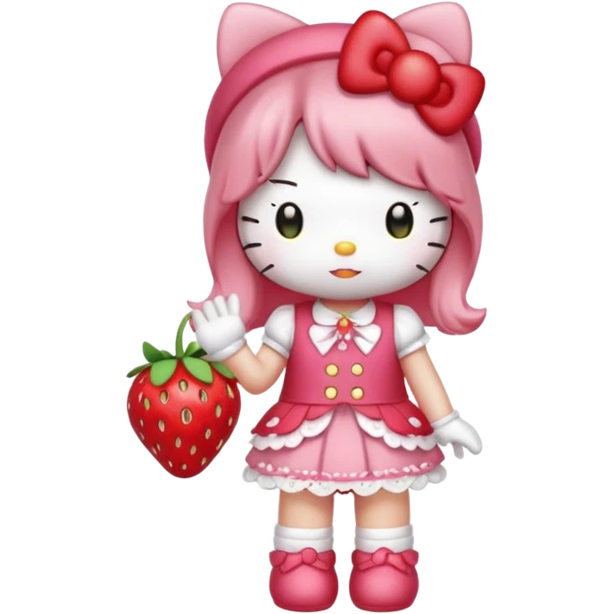 hello kitty strawberry shortcake full body emoji