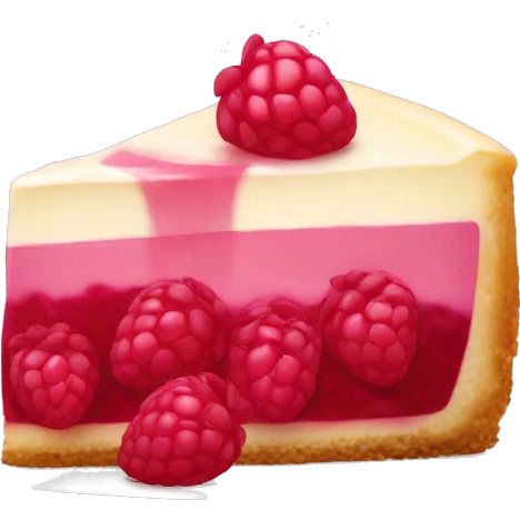 Raspberry cheesecake emoji