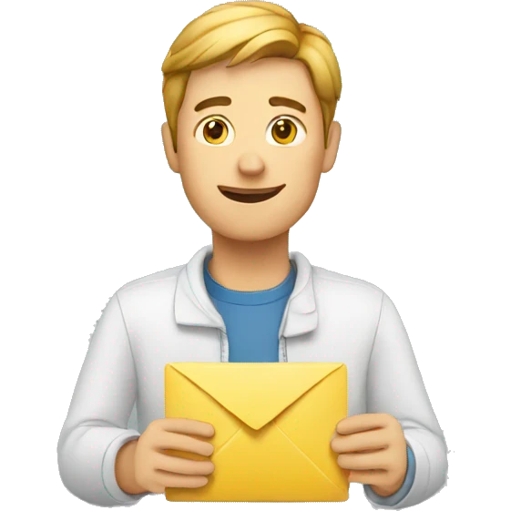 person sending email emoji