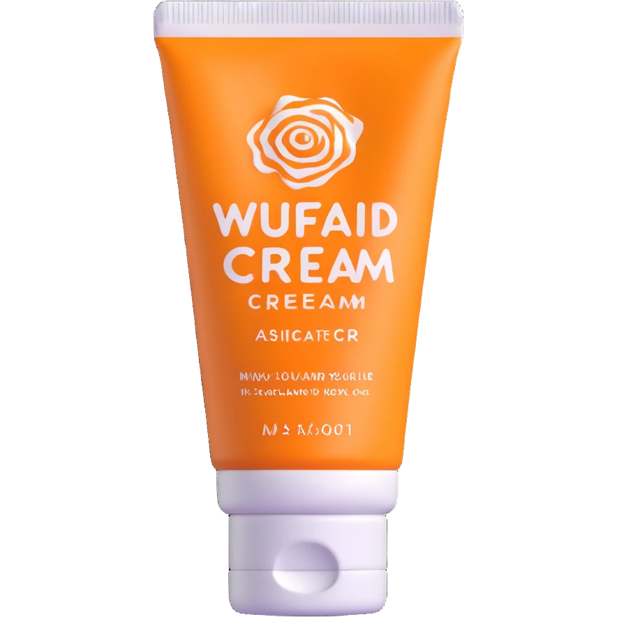 empty, crumpled hand cream tube, pastel and vibrant colors, very squished and wrinkled, cap on, looks like a beauty product emoji