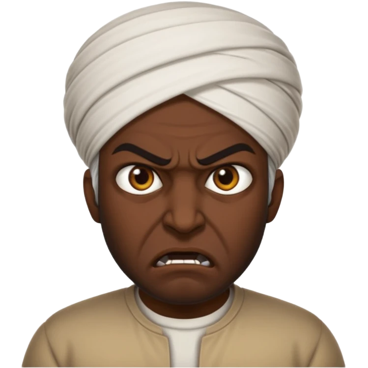 in profile, angry Iranian emoji
