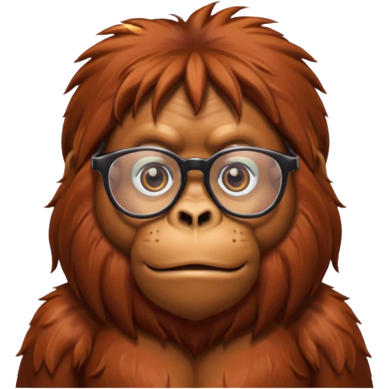 orangutan with glasses emoji