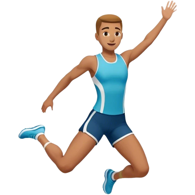 athlete knee in air jumping emoji