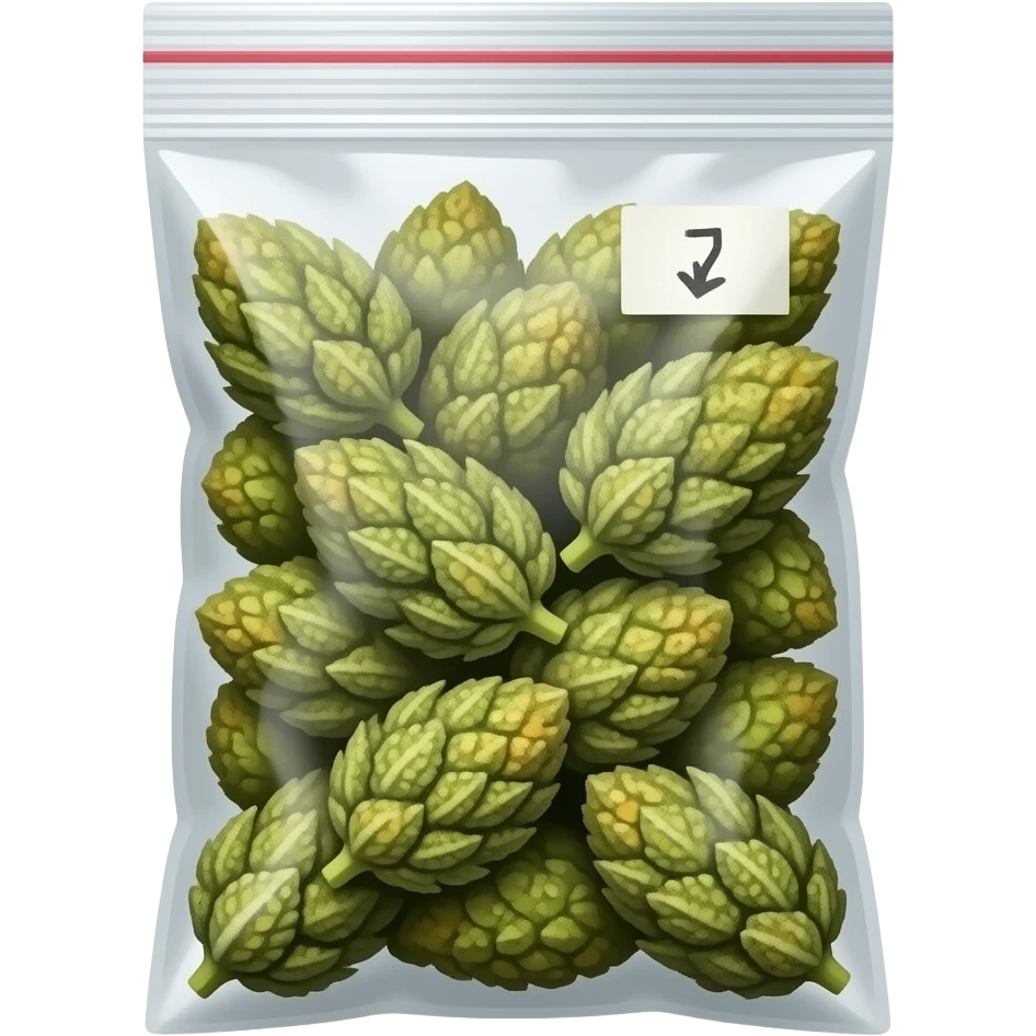 A pound of nugs of  weed in a ziplock bag emoji
