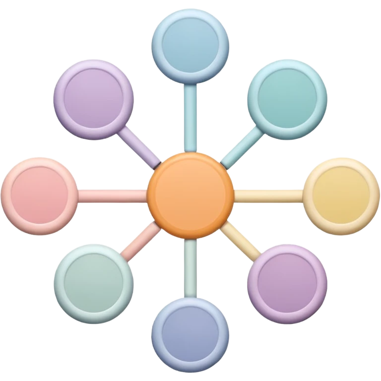 Can you create a picture for an AI LLM model router showing it as a hub connecting different LLMs? Make it pastel colored and abstract. Can you make it look more professional?
 emoji