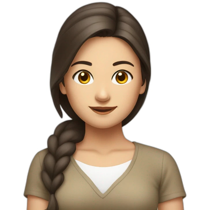 Fille Brune en position du lotus emoji