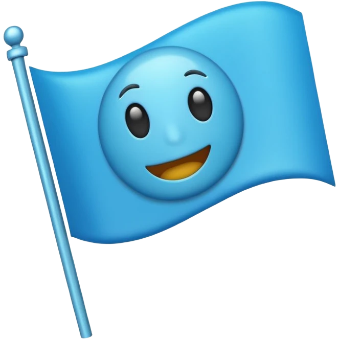 blue emoji blue flag emoji