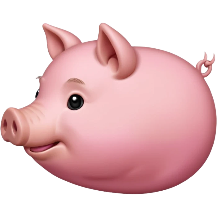 Realistic pig side view emoji