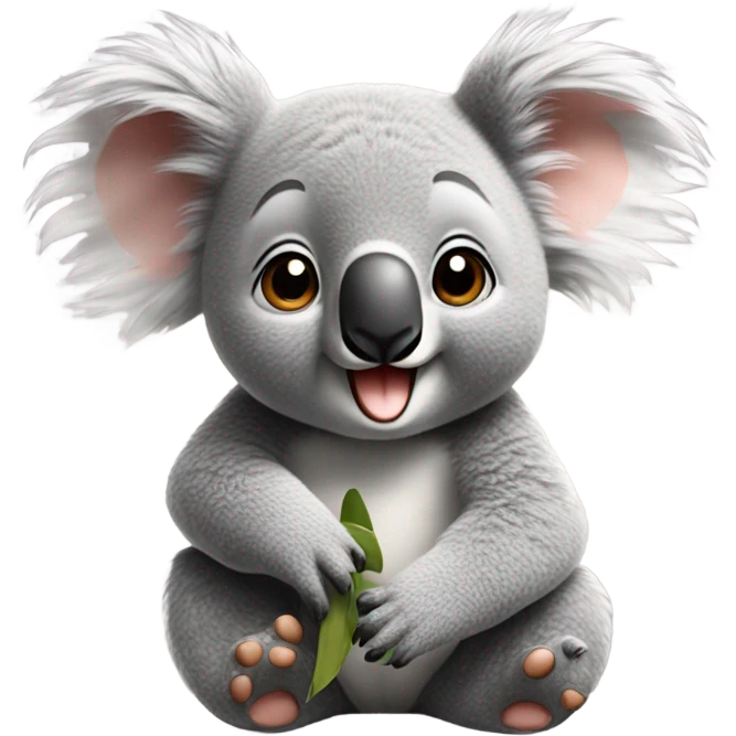 Koala blows a kiss emoji