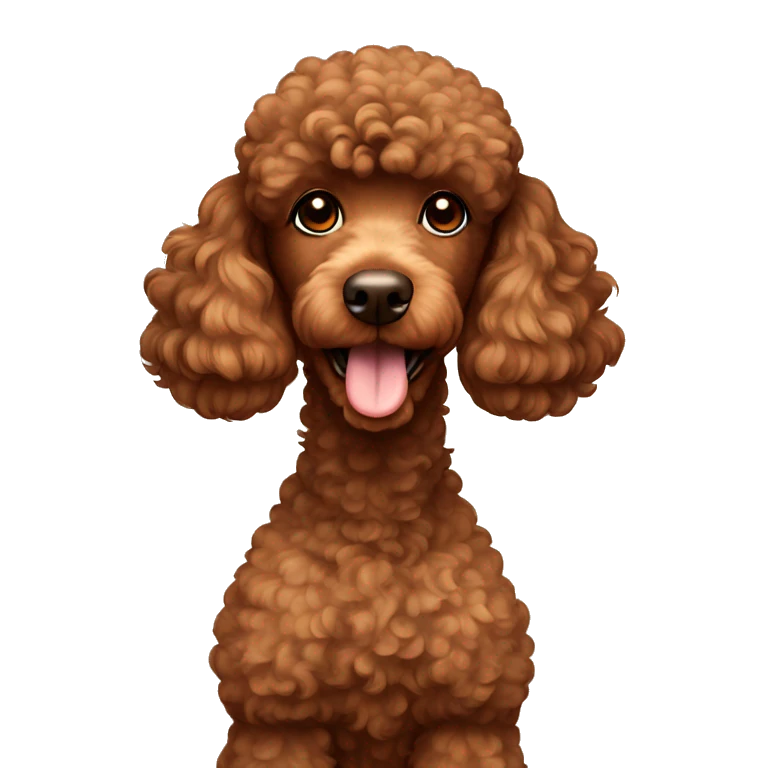 Brown poodle emoji