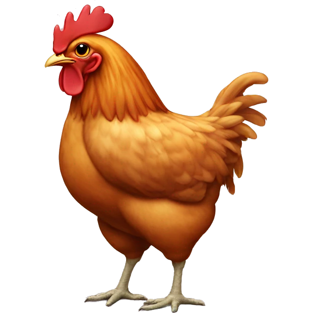 Chicken with a butt emoji