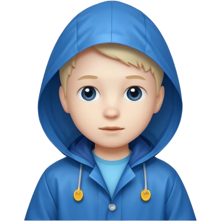 blue raincoat Kid emoji