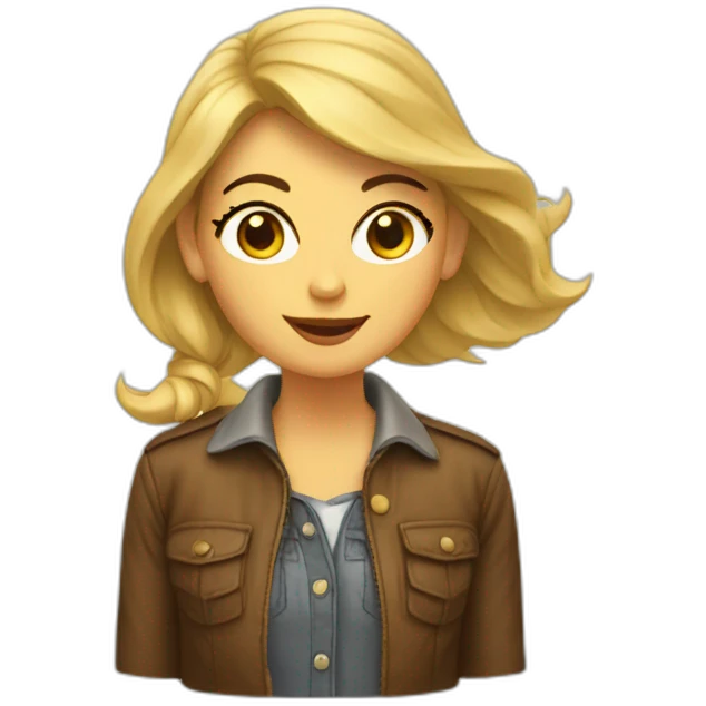 femme sur sanglier emoji