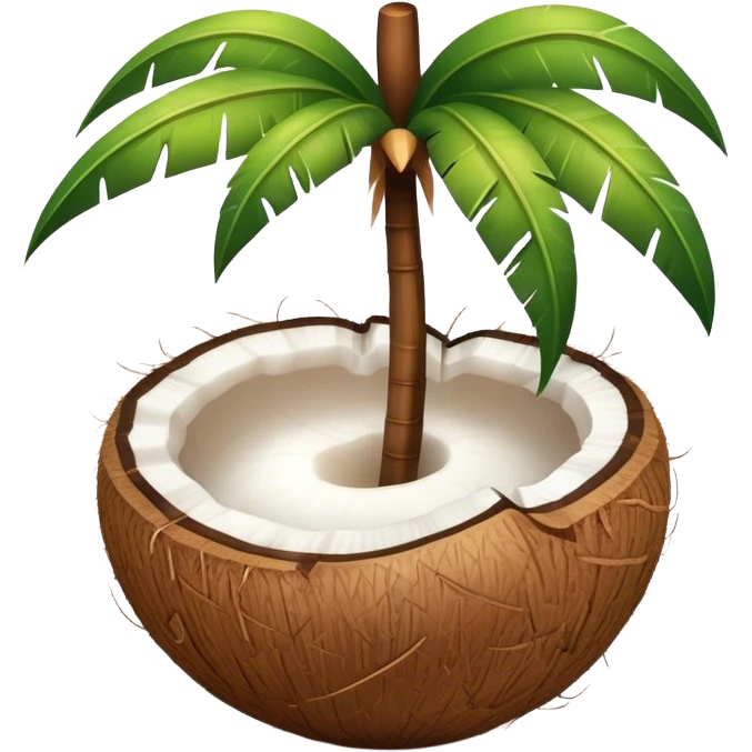 Noix de coco magique emoji