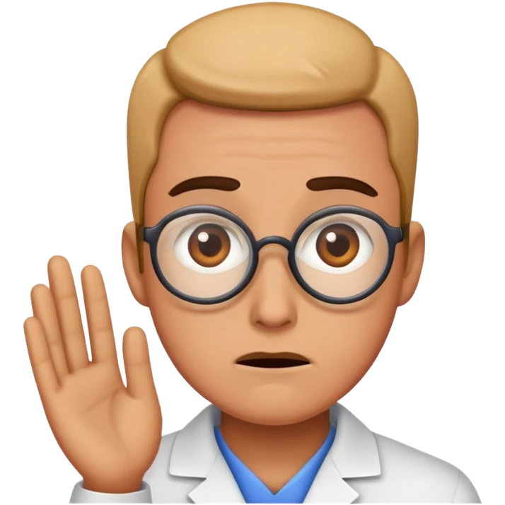a researcher who is confusing emoji