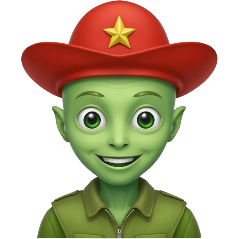 Alien with soviet emoji
