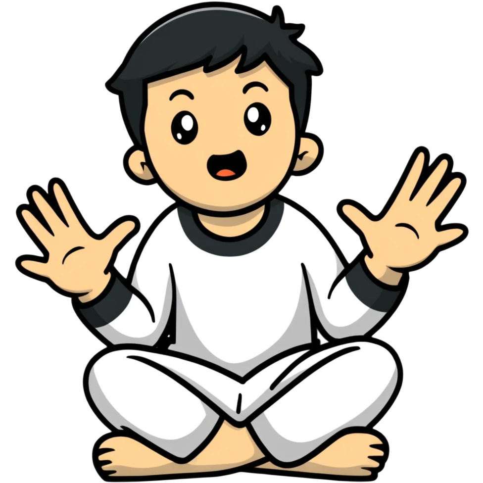 anxious man with hands outstretched in begging position with worried fearful expression emoji