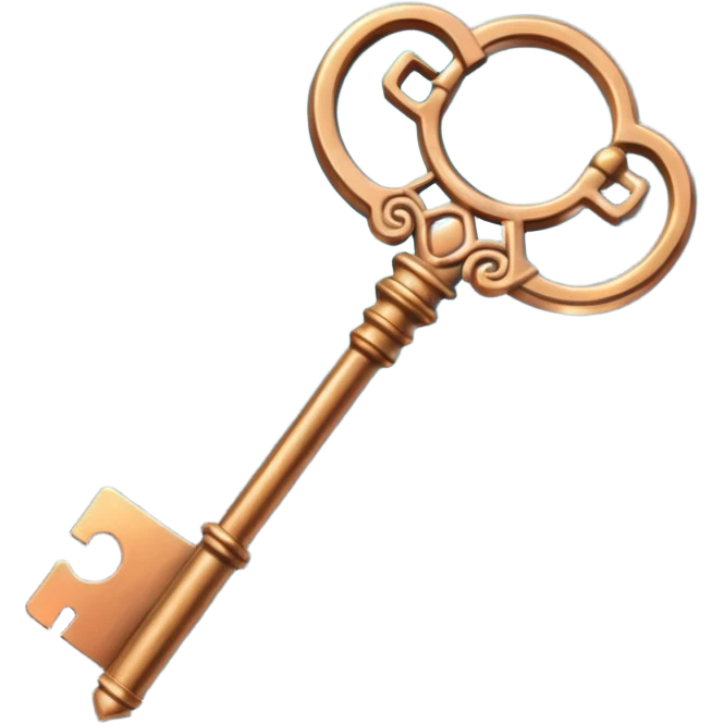 bronze key space emoji