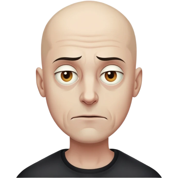 Steven Miller, bald, grim expression emoji