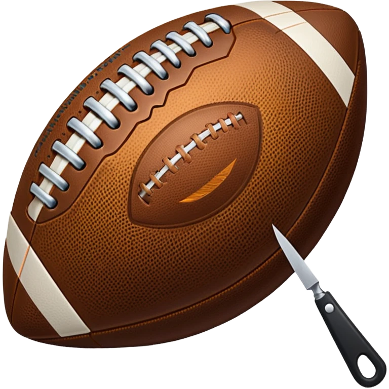 football cutting knife emoji